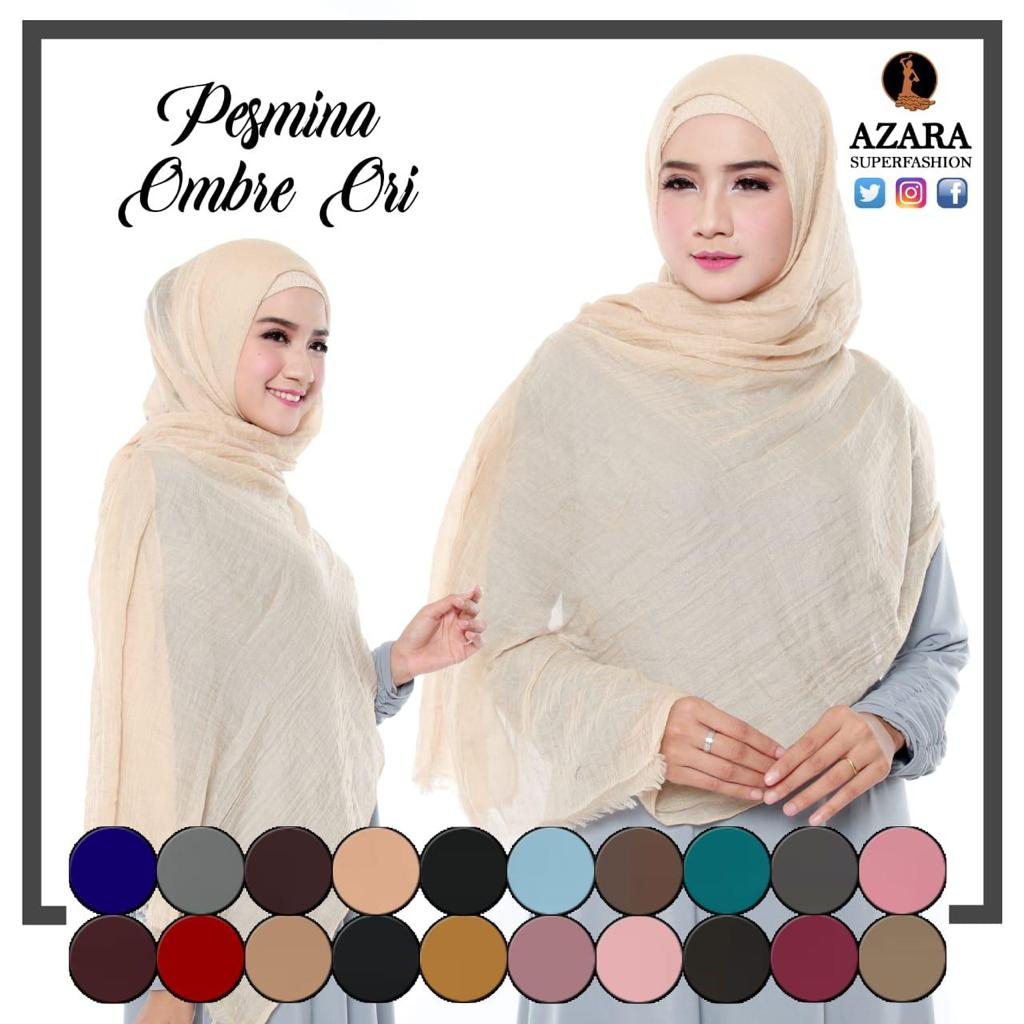 PASHMINA OMBRE IZABEL SCARF ALZARA ORI AZARA SUPERFASHION PESMINA PASHMINA CRINKLE CUCI GUDANG TERLARIS