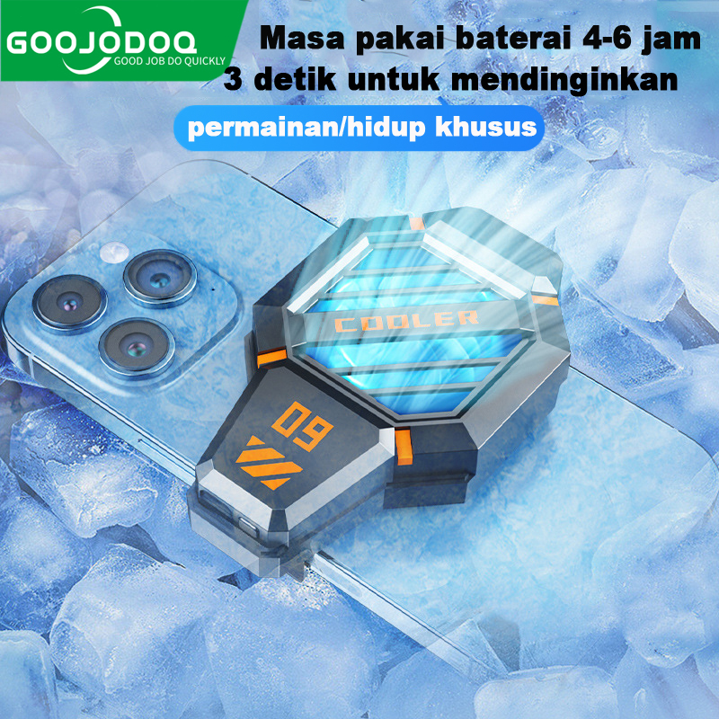 Goojodoq Wireless Cooling Pad hp Gamepad Gaming Tripledi Mobile Radiator Cooler Pendingin Handphone 