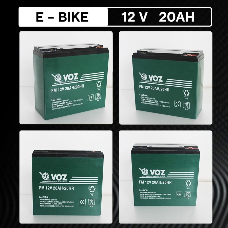 Voz Baterai Sepeda Listrik 12V 20 Ah | Voz E-Bike Baterai 12V 20 Ah