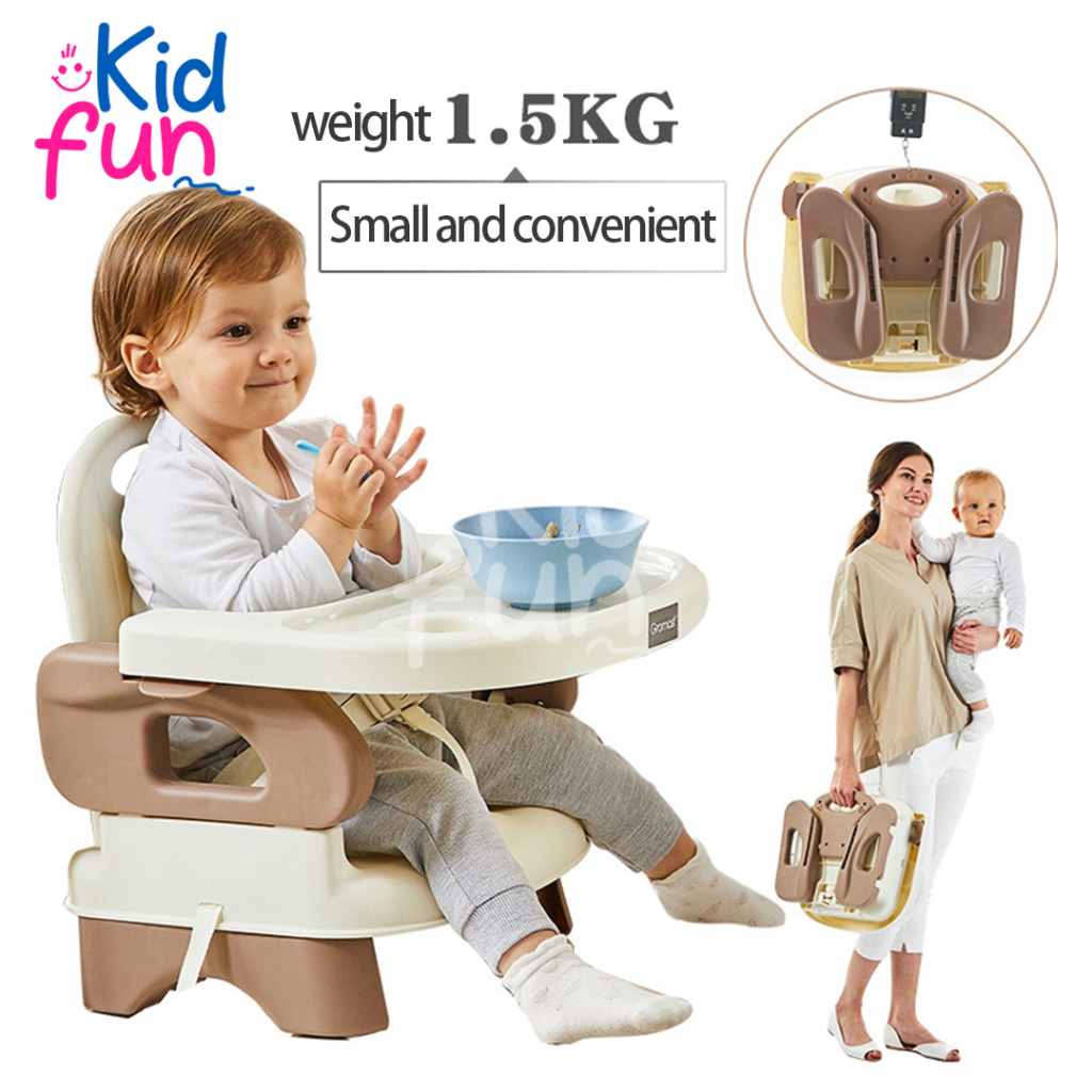 KidFun - Kursi Makan Bayi Portable Booster High Chair Booster Seat Kursi Makan MPASI Anak Bayi KURSI MEJA MAKAN untuk belajar duduk makan MULTIFUNGSI FUN CHAIR Infant Seat Kursi Sofa Tempat Belajar Duduk Bayi Model Polos