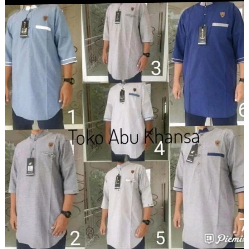 BAJU KOKO KURTA 3/4 ARRAYAN BAHAN KATUN ASLI