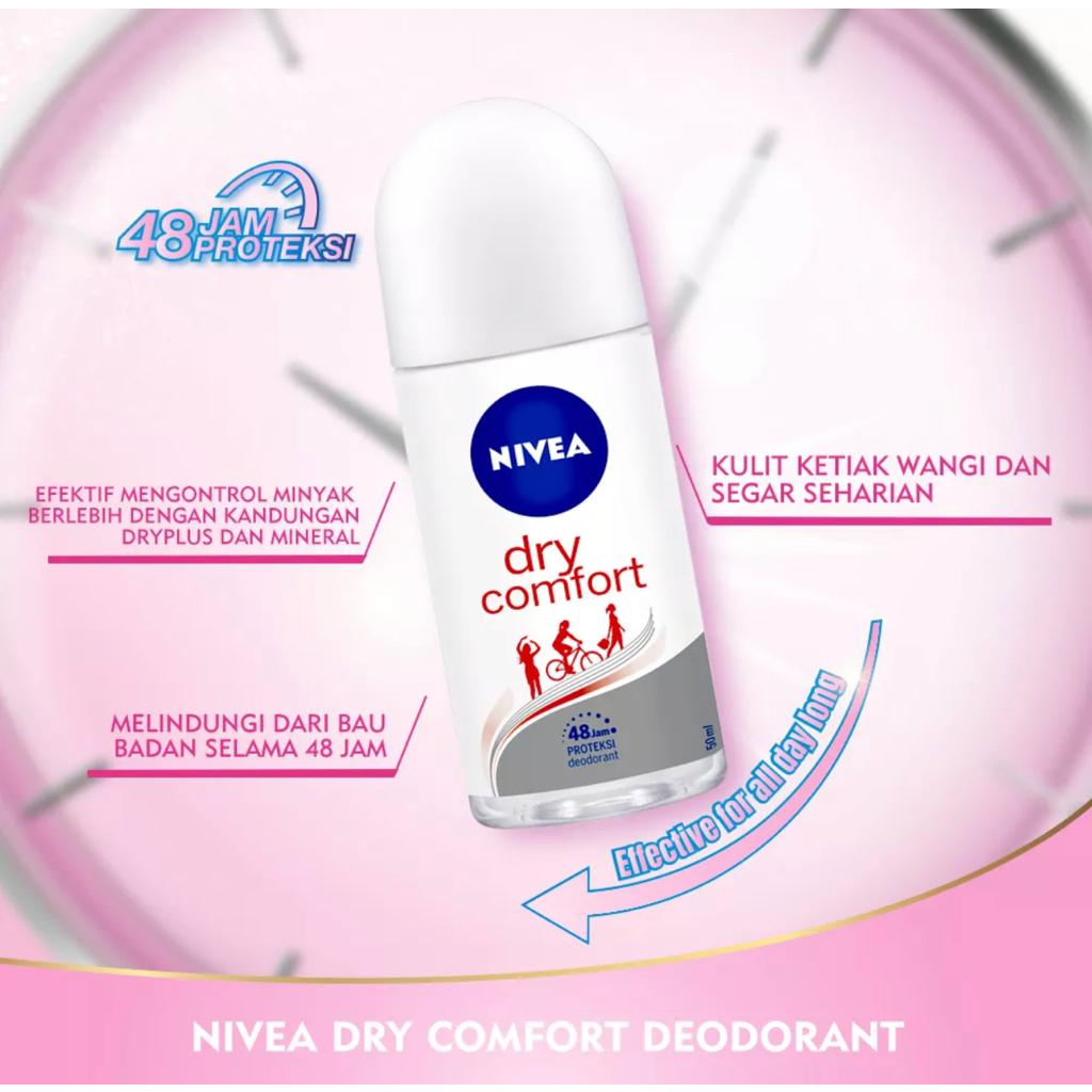 NIVEA Deodorant Full Series Roll On | 25 | 50 | Men | Women | Hijab Deodoran