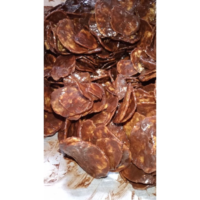 

Kripscok (Kripik Pisang Coklat) Kripik Pisang Coklat lumer