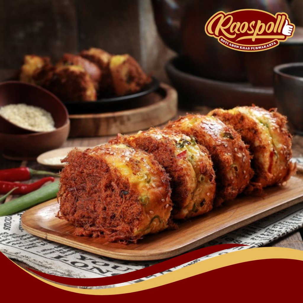 

Raospoll Flossroll Roti Abon Gulung Khas Purwakarta Varian Rasa Abon Ayam Pedas