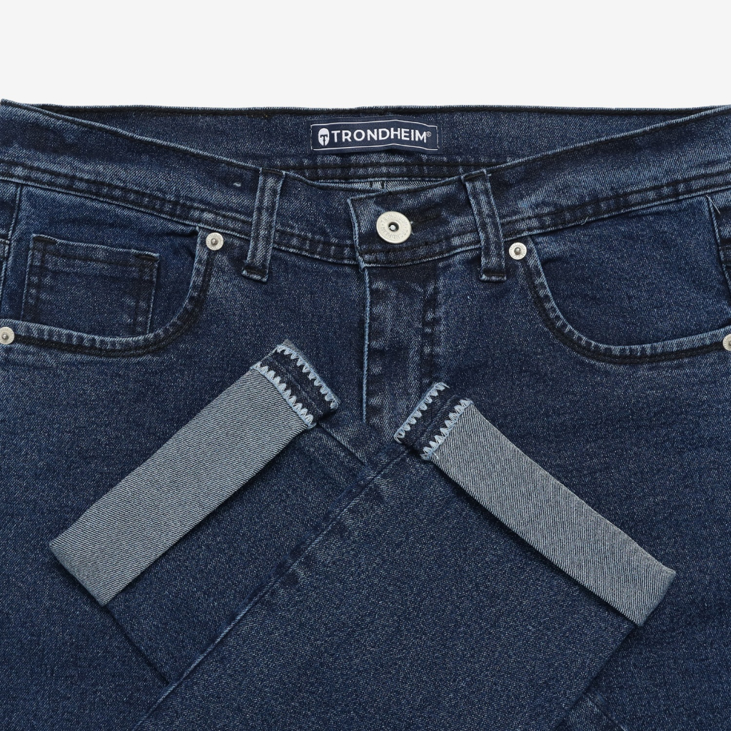 Trondheim Celana Jeans Pria Denim Pants Stitch Selvedge Biowashed