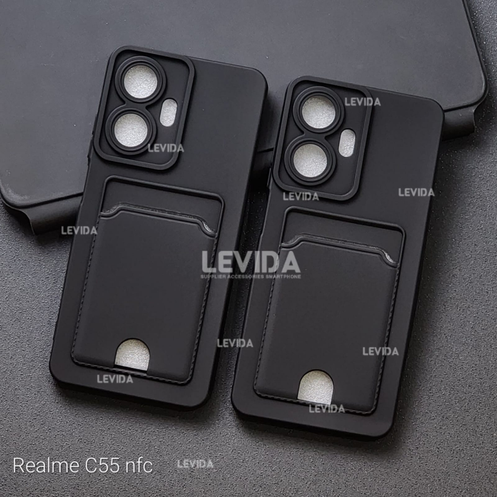 Realme C55 Nfc Case Pro Camera Card Case Slot Kartu Case Realme C55 Nfc