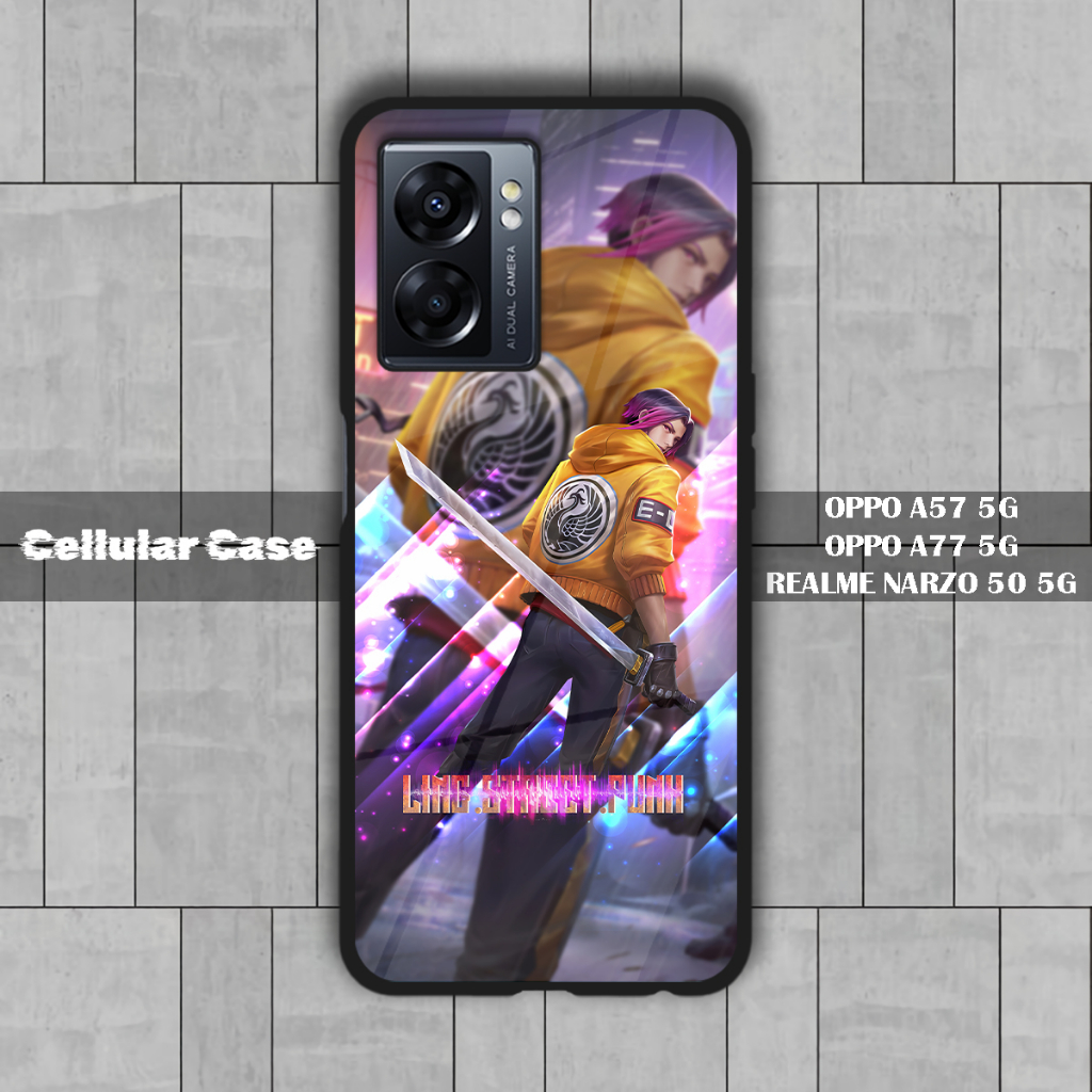 [CS19] CUSTOM SOFTCASE HARDCASE GLOSSY Realme Narzo 50 5G Hero Mobile Legend Chou Ling Hayabusa