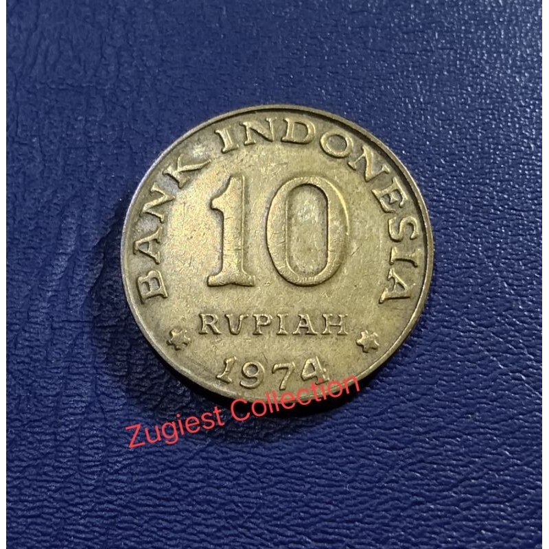 Koin Lawas 10 Rupiah Kuning Tahun 1974