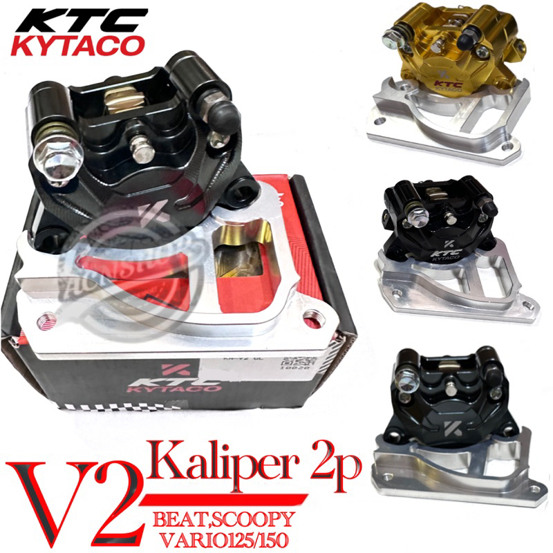 KALIPER KTC KYTACO 2 PISTON PLUS BREKET KALIPER 260 MM VARIO 125 150 BEAT KARBU FI ESP SCOOPY KARBU 