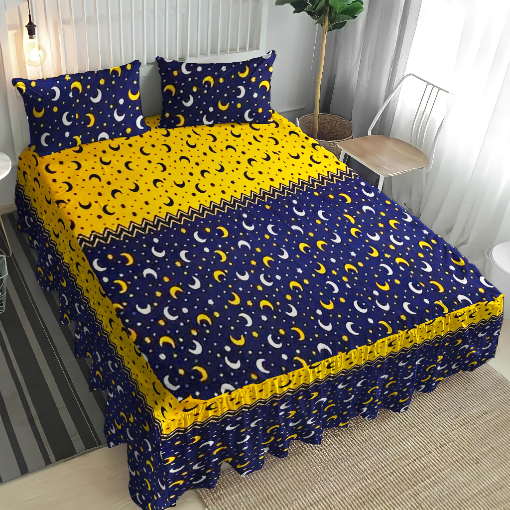 Sprei RumbaI Motif bunga Ukuran 180x200/160x200/120x200