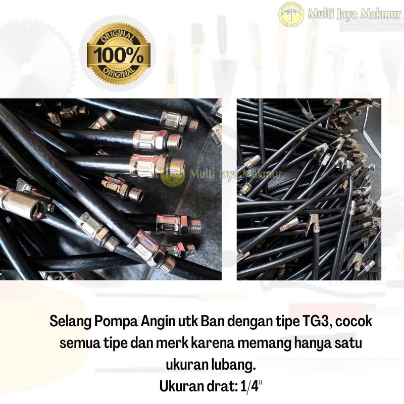 Selang Tire Air Inflator Gun TG3 - Kepala Selang Pompa Angin Ban