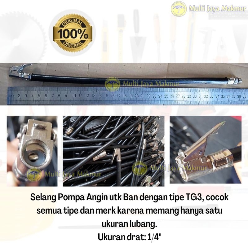 Selang Tire Air Inflator Gun TG3 - Kepala Selang Pompa Angin Ban