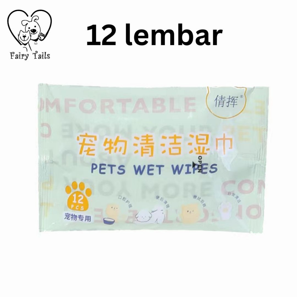 Pet Wipes Wet Tissue Basah Anabul Untuk Anjing Dan Kucing / Tisu Pembersih / Grooming Perawatan Tubuh