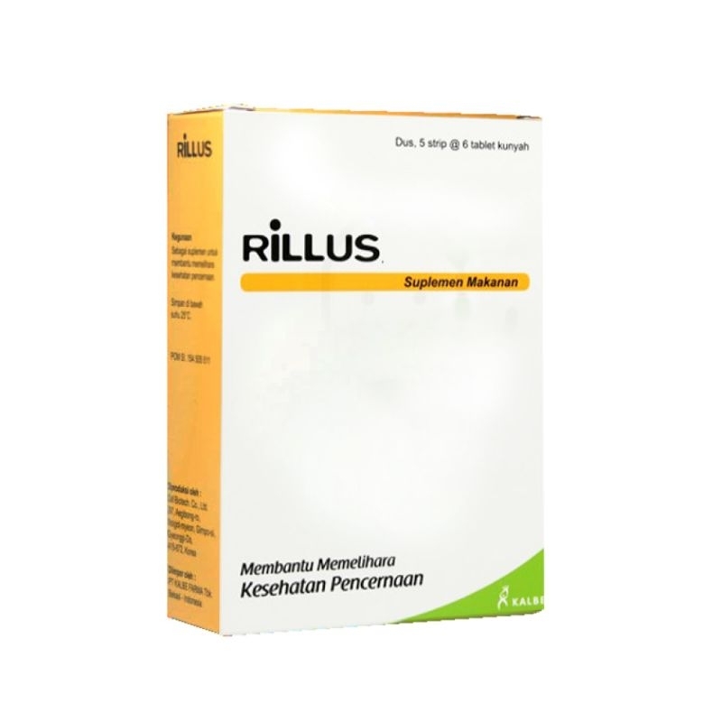 rillus box isi 30 tablet / rillus probiotik / rillus suplemen pencernaan / vitamin pencernaan