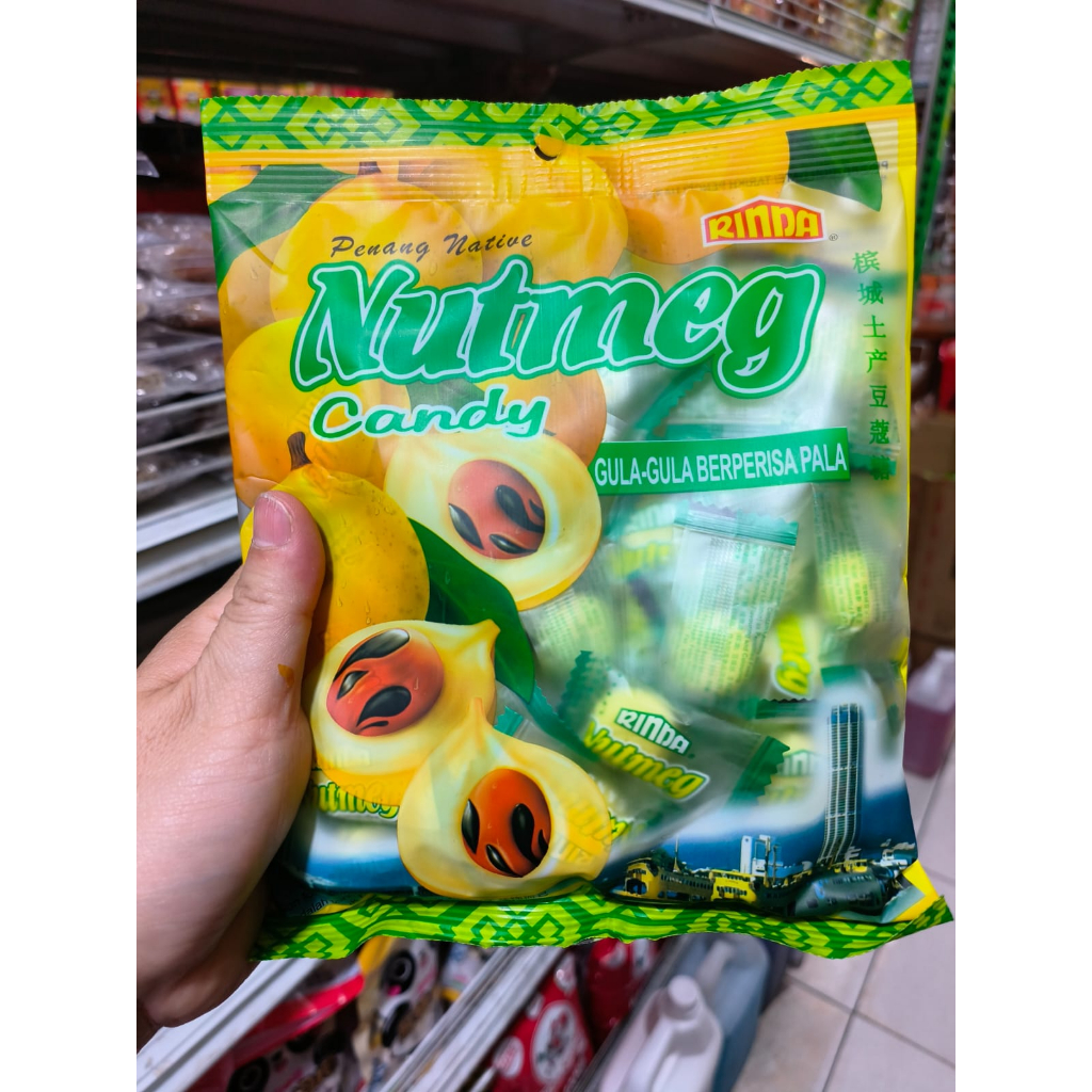 

permen rasa buah pala rinda nutmeg candy 200 gr