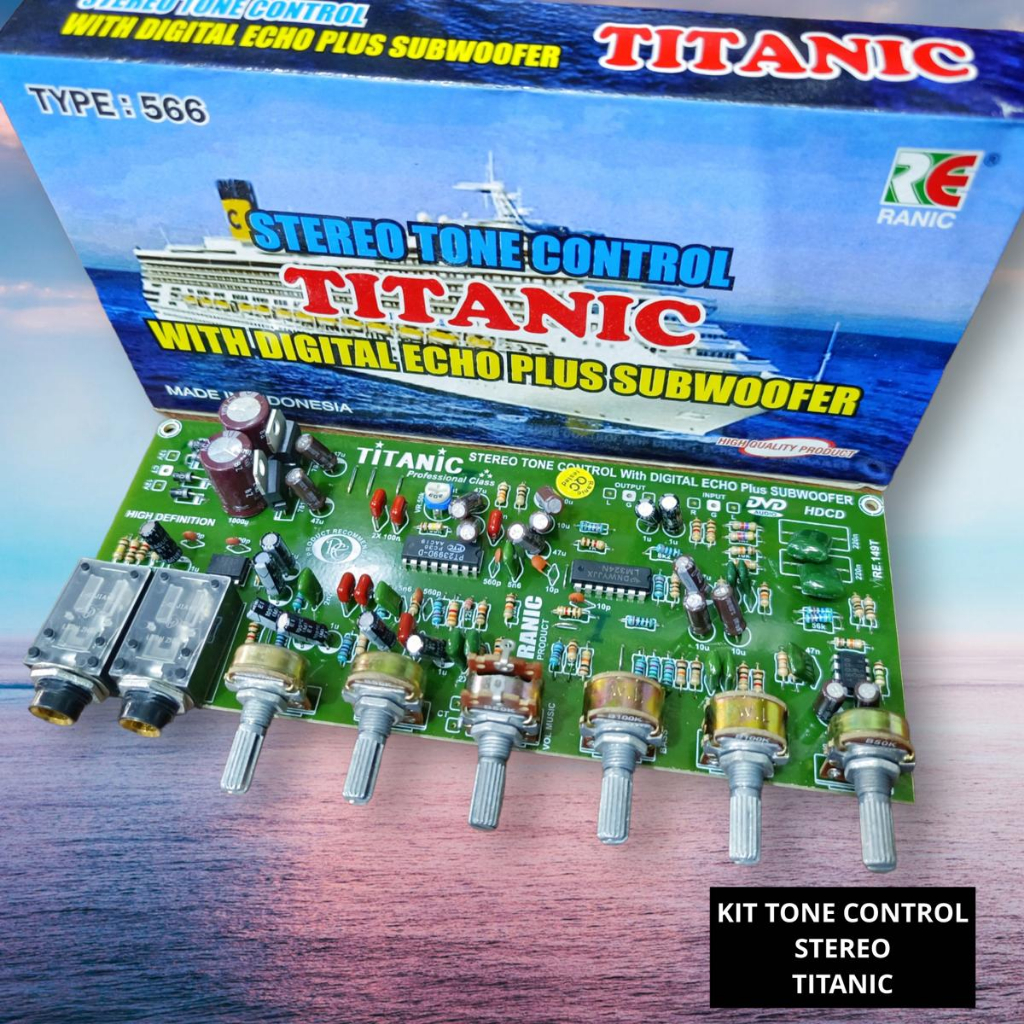 Kit Tone Control Stereo Titanic + Echo + Subwoofer Tune Kontrol Ranic