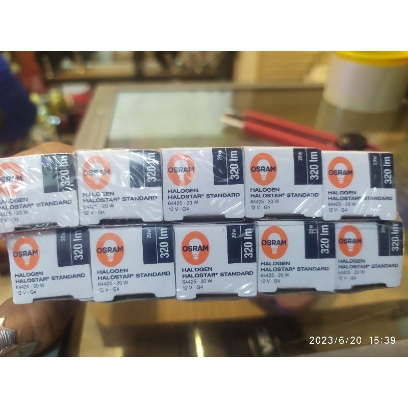 Lampu halogen kacang 12v 20watt Osram