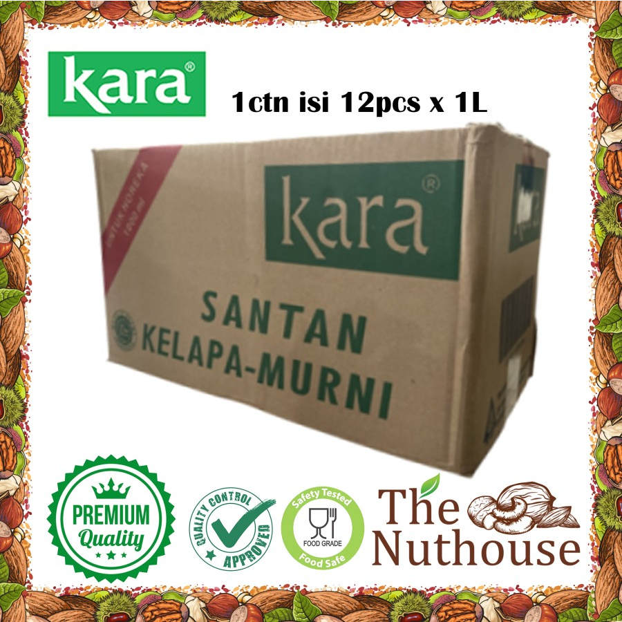 1 ctn / dus Kara Santan Kelapa Murni Siap Pakai 1L 1000mL [12pcs]