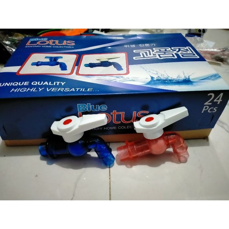 1box kran topi transparan 1box isi 24pcs keran lotus TOPI TRANSPARAN keran bening 1box