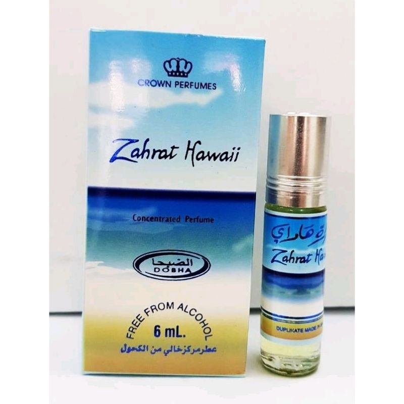 Parfum ZAHRAT HAWAI Dobha Kemasan 6ml Minyak Wangi Roll On Non Alkohol