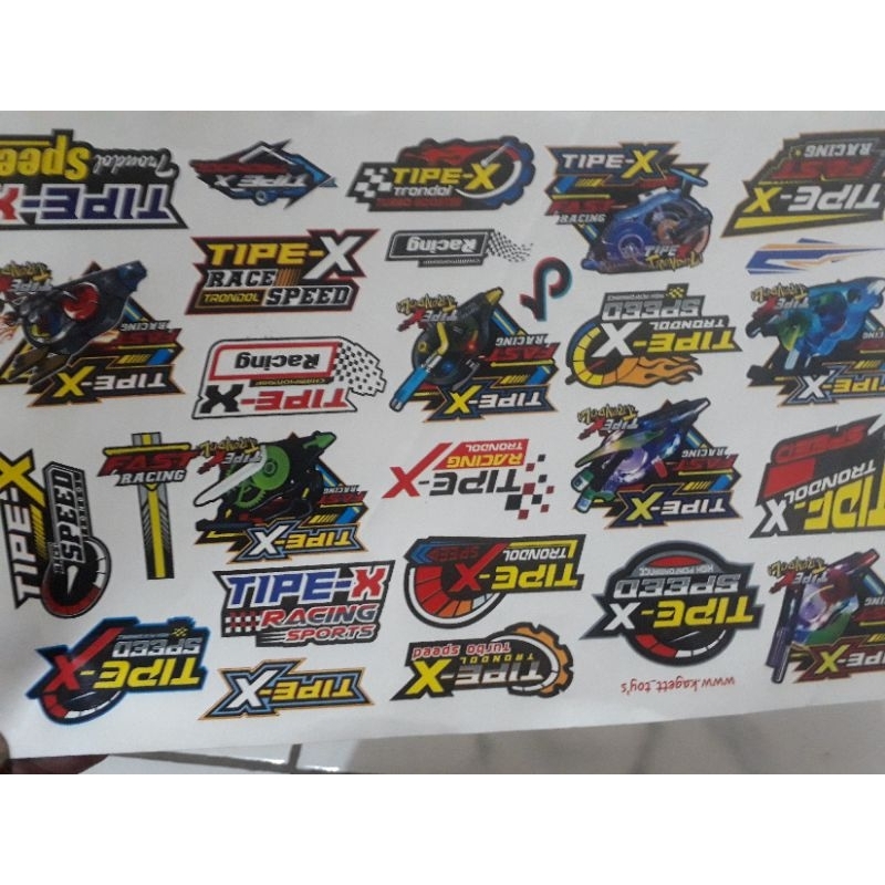 

1lembar stiker tip x trondol