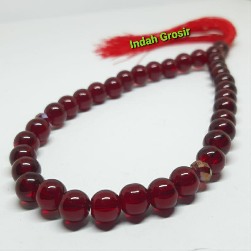 TASBIH BATU MERAH SIYEM 8MM 33BUTIR ORIGINAL