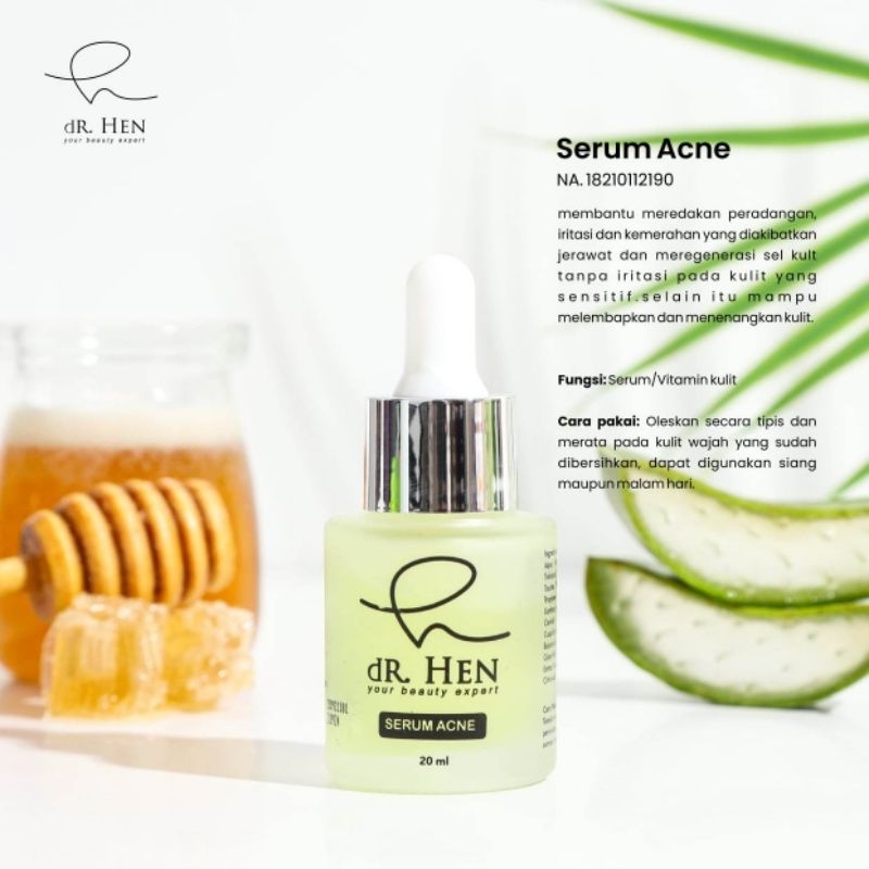 Dr Hen - SERUM ACNE by Dr. Richard Lee | Serum Acne Dr. Hen| Serum Jerawat | Serum Kulit Sensitif | 