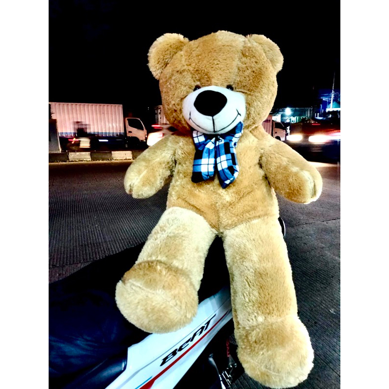Boneka Beruang Jumbo Cute Lucu Size 1 Meter Label SNI &amp; Boneka Boba Jumbo Rainbow LED Label SNI