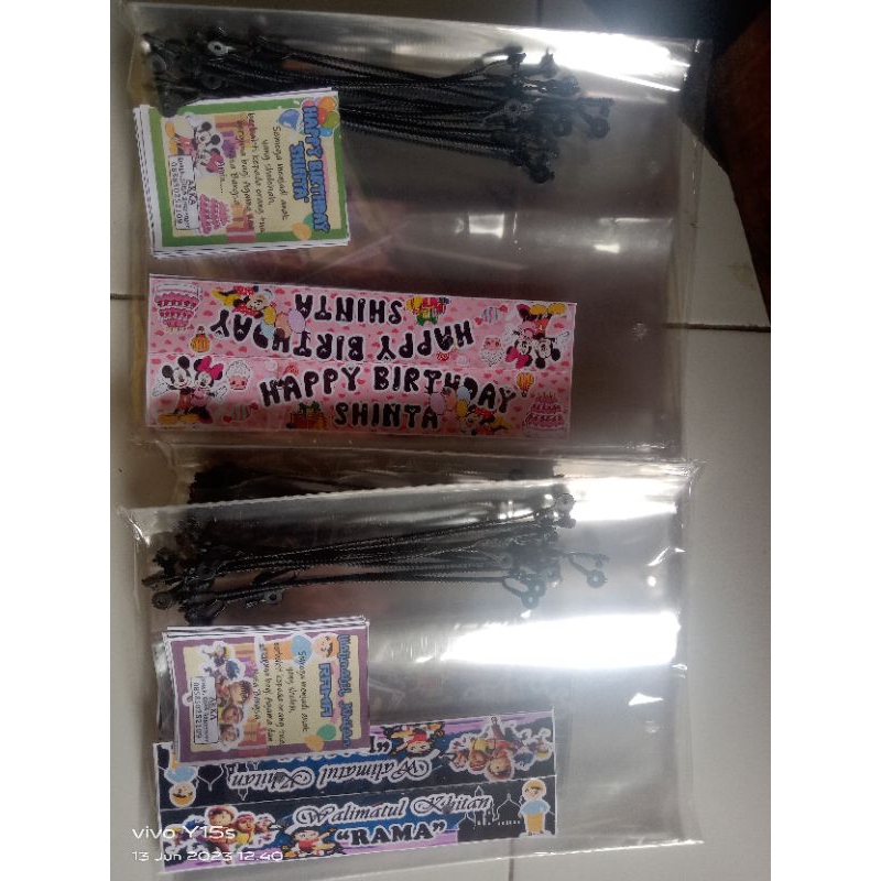 

Paket plastik ulang tahun/ tas plastik ulang tahun