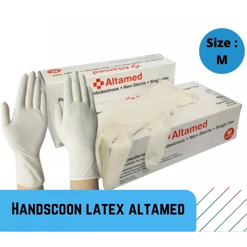 Sarung Tangan Latex Altamed isi 100 / Hand Scoon Latex Altamed