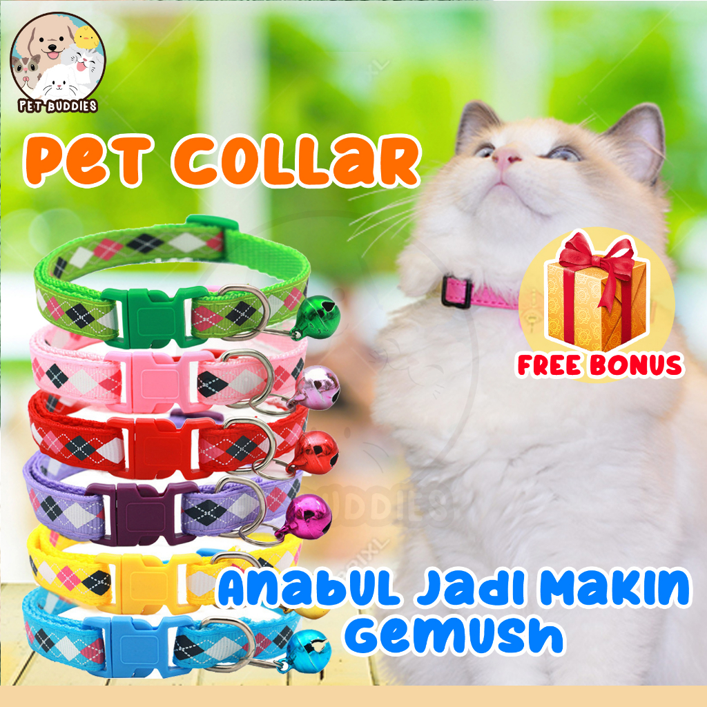 Pet Collar Kalung Lonceng Kucing/Anjing Motif Lucu