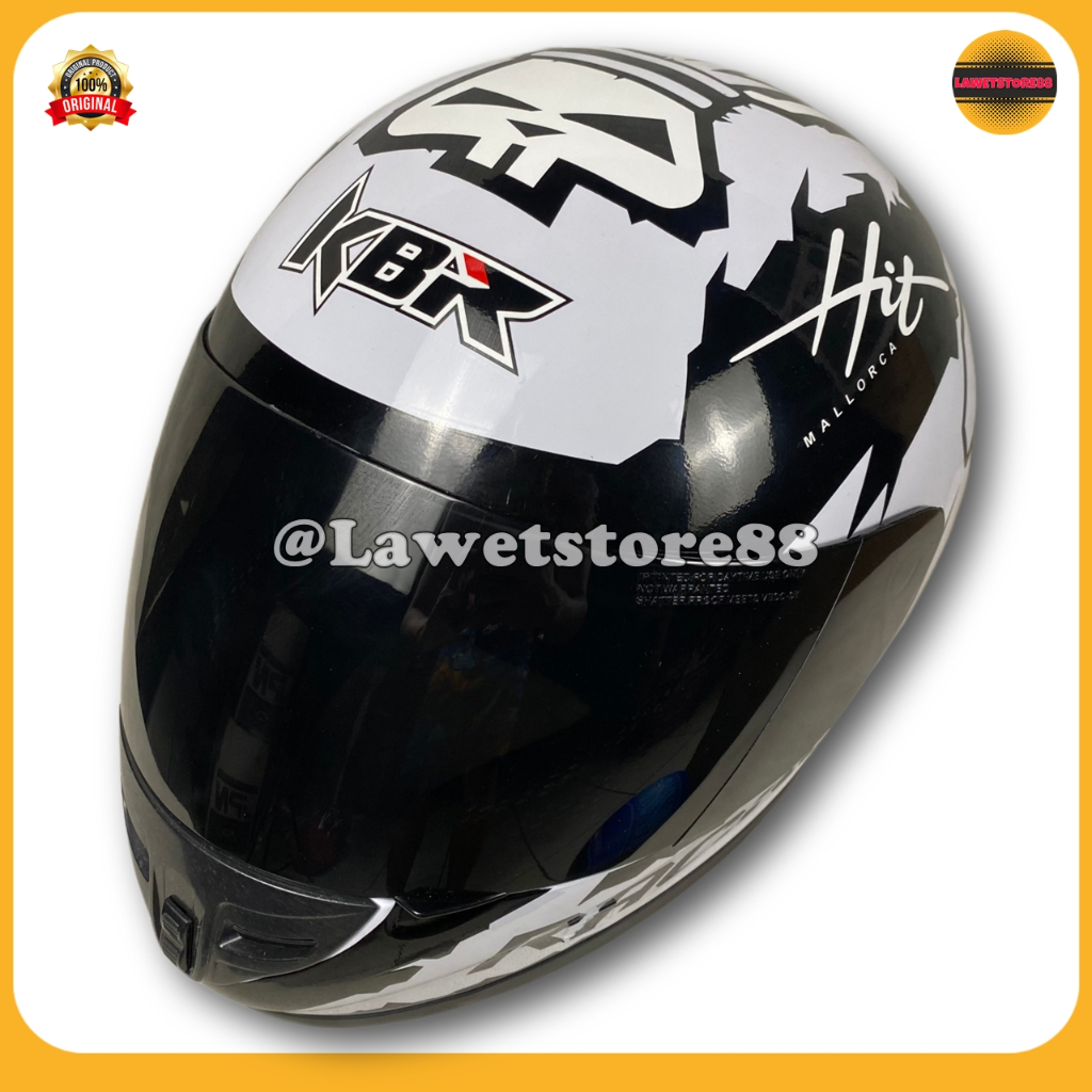 Helm Sepeda Motor Full Face Kbr Motif Venom K2 Dan Mandalika Original Helem Cakil Pria Wanita Dewasa