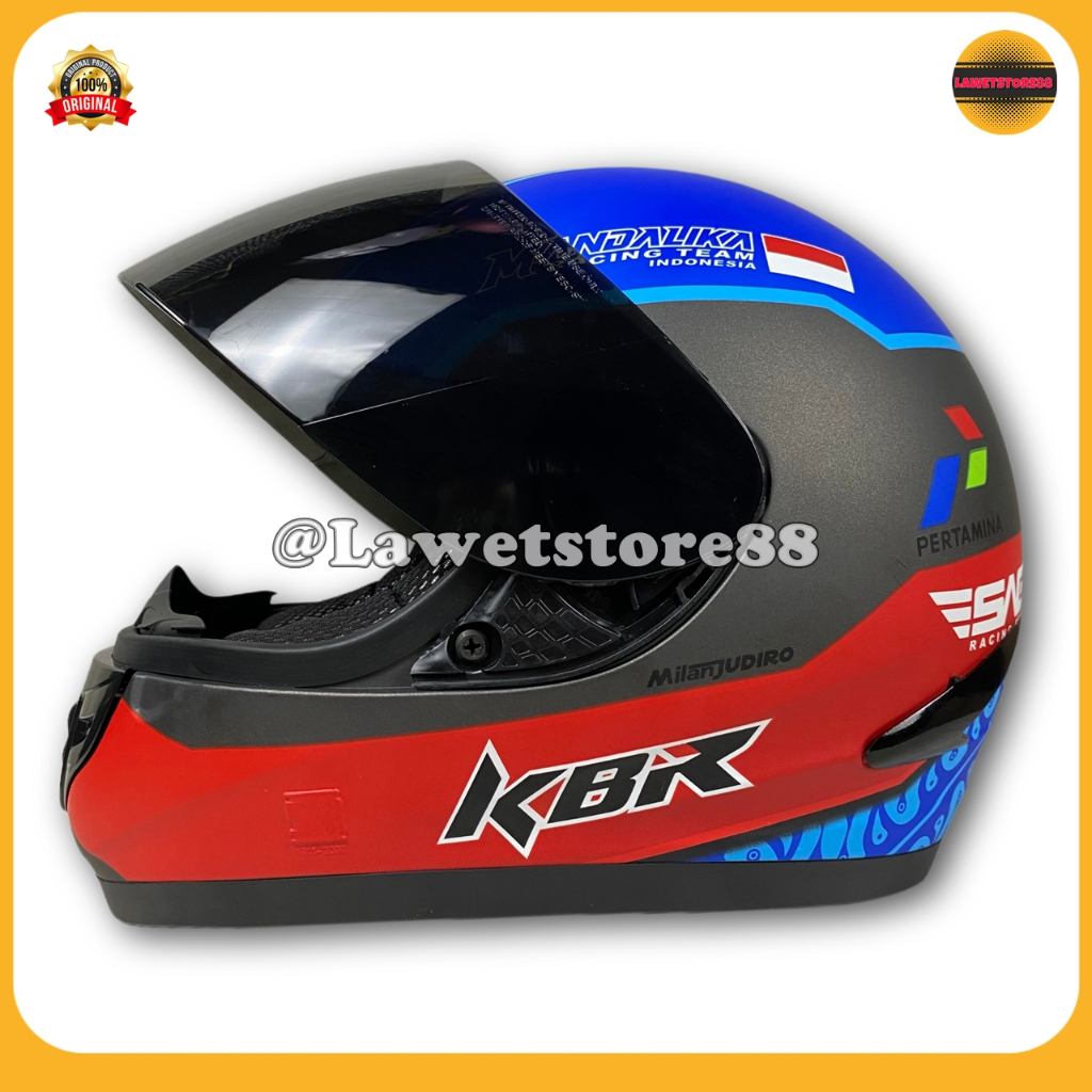 Helm Sepeda Motor Full Face Kbr Motif Venom K2 Dan Mandalika Original Helem Cakil Pria Wanita Dewasa