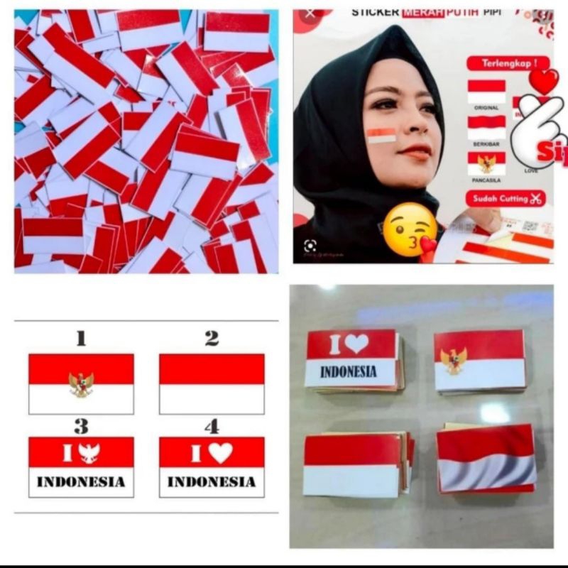 

Sticker Pipi Bendera merah putih 50 pcs