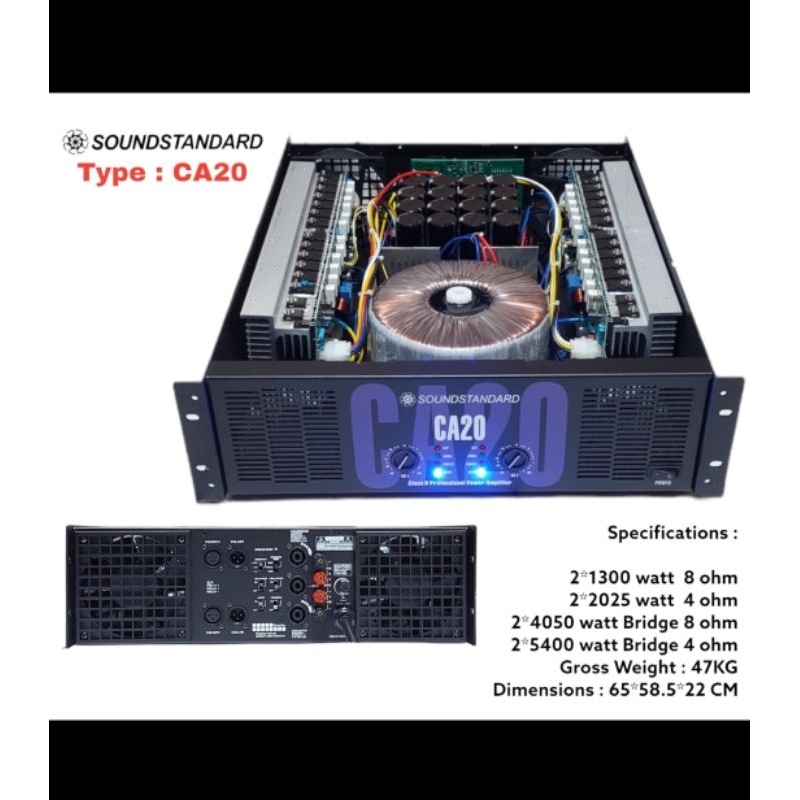 POWER AMPLIFIER SOUNDSTANDARD CA 20/CA20 BODY PANJANG