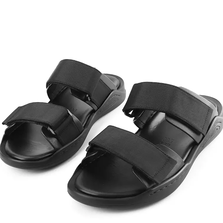 ANDREW SANDAL PRIA TERBARU ORIGINAL CASUAL KULIT BRANDED HITAM ANMB3