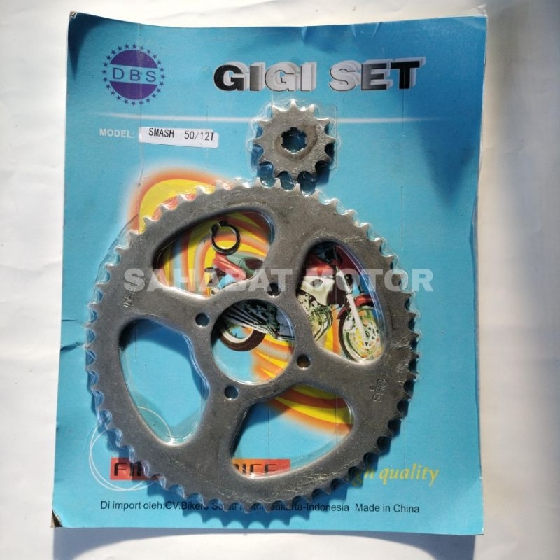 Gear Gir Set Depan Belakang Smash Shogun RC100 Ukuran Besar 12T 50 T
