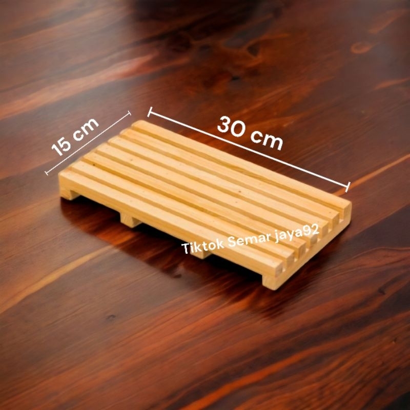 Tatakan Panci Piring Penyimpanan Kayu Japanese Tray Wooden+ Finishing Politur