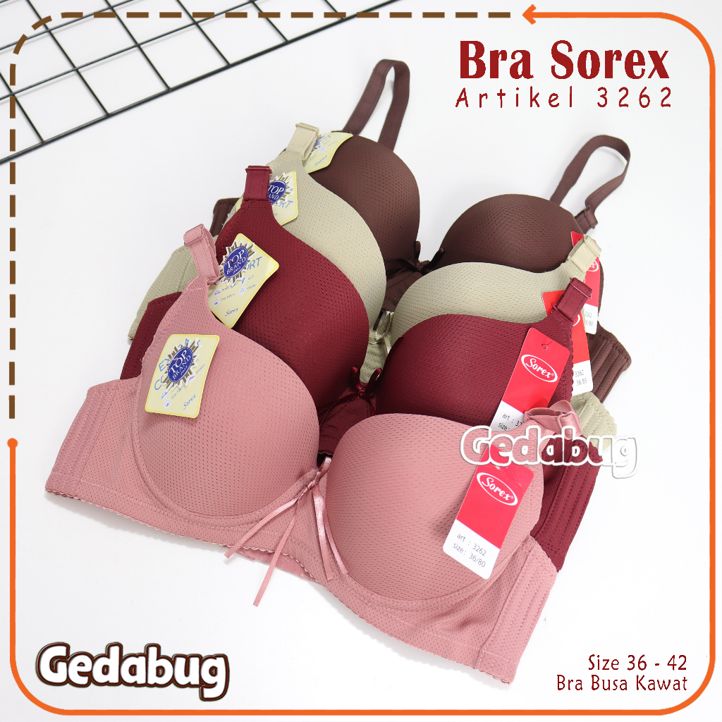 BH Bra Sorex 3262 Kawat Full Cup Sorex Kait 3 | BH sorex 3262 Busa dan kawat - Gedabug