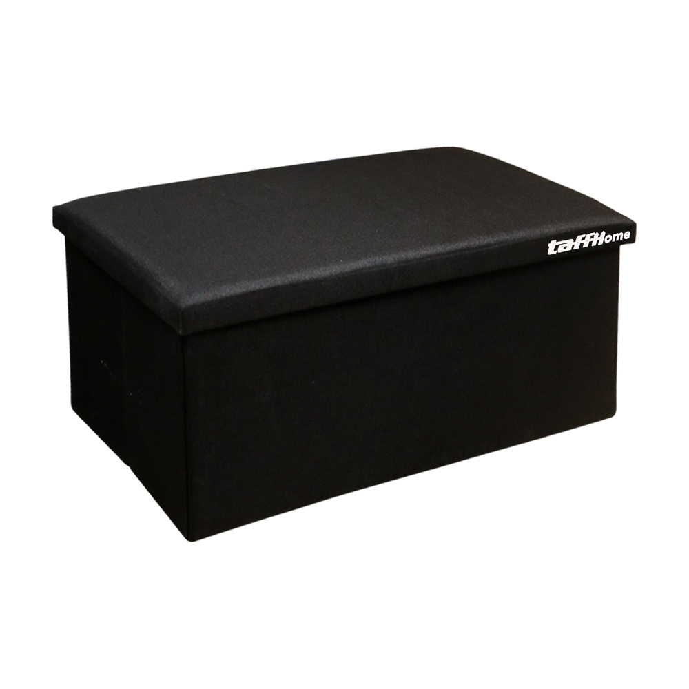 TaffHOME Sofa Kotak Penyimpanan Barang Foldable Container 2 Ukuran Tempat Duduk - Black