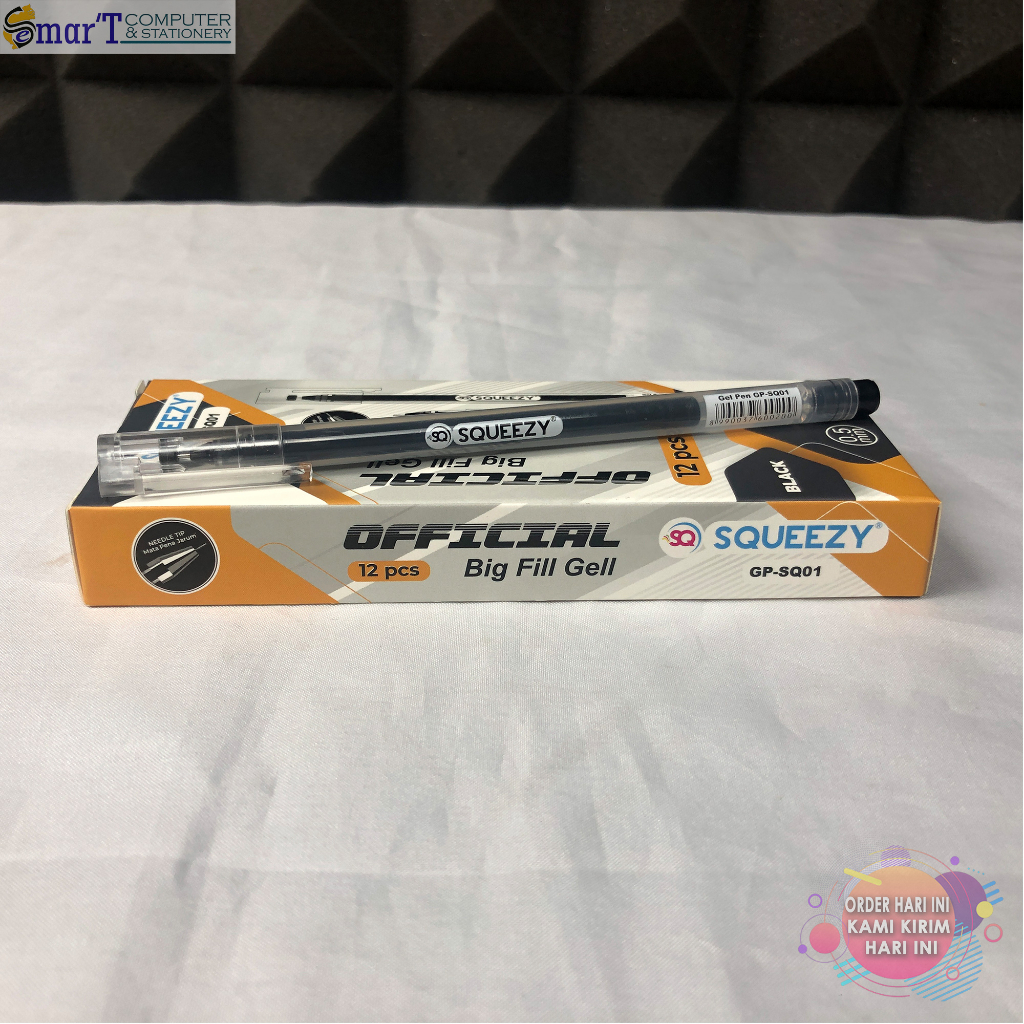 

Bolpoin GEL Murah Warna Hitam Merk SQUEEZY Harga 1 Lusin