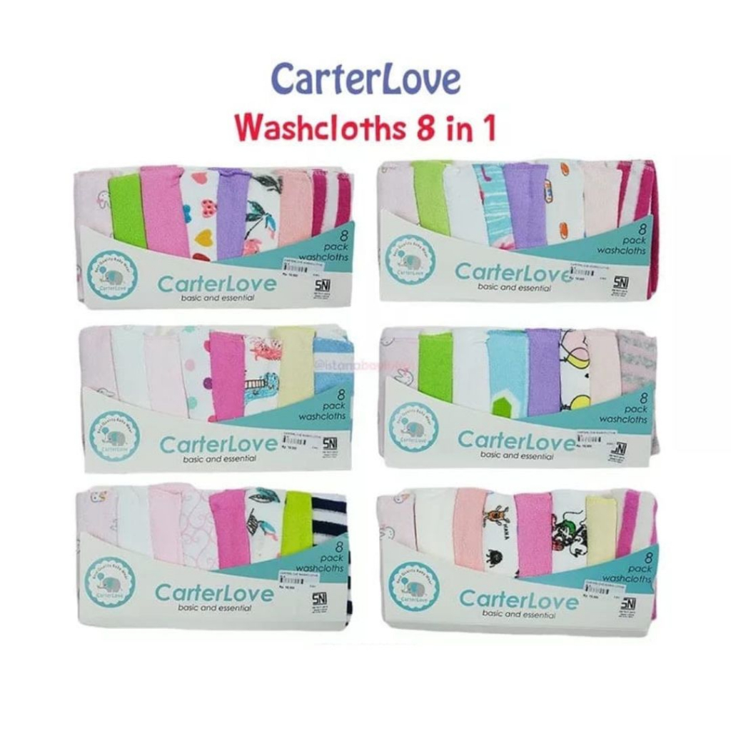 Carterlove Sapu Tangan / Washcloth Boy or Girl isi 8 pcs 389100