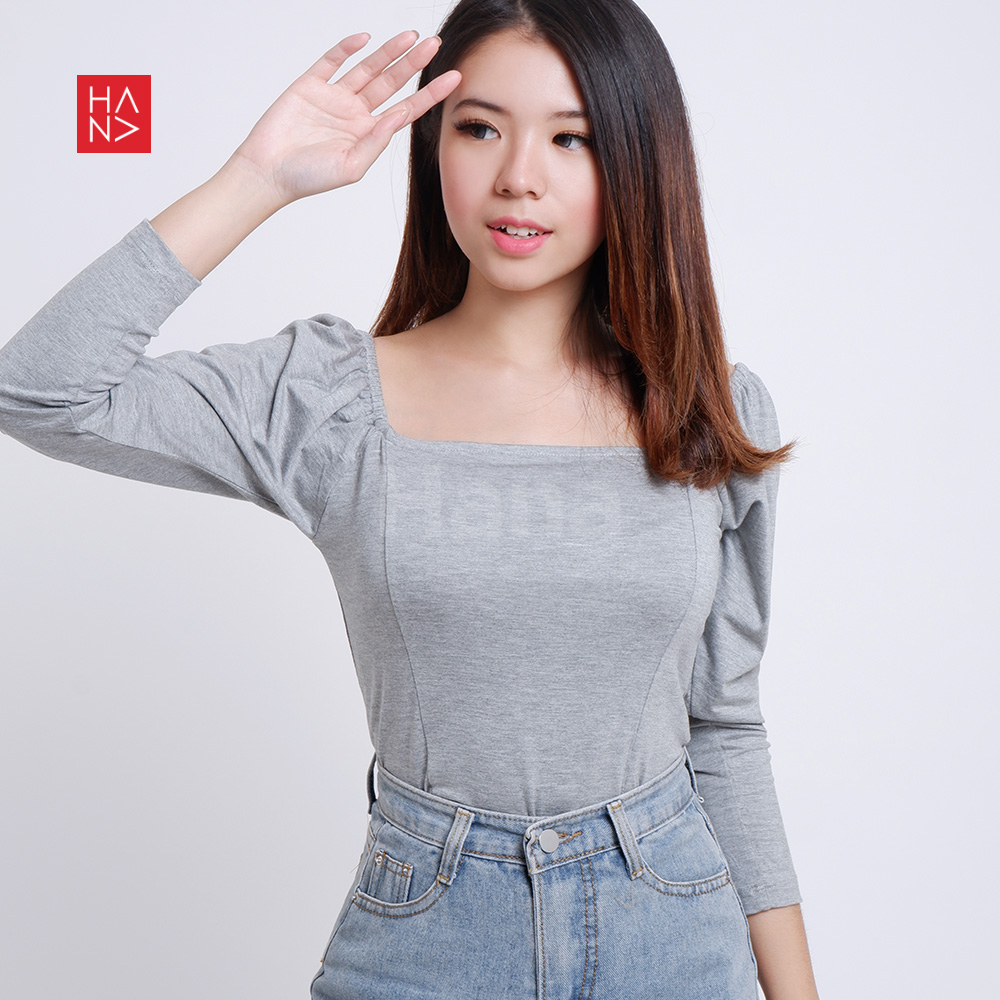 Hana Fashion - Reysha Long Sleeve T-Shirt Kaos Lengan Panjang - CT062