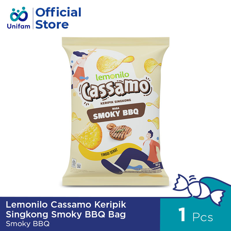 

Lemonilo Keripik Singkong Cassamo Rasa Smoky BBQ 50 Gr