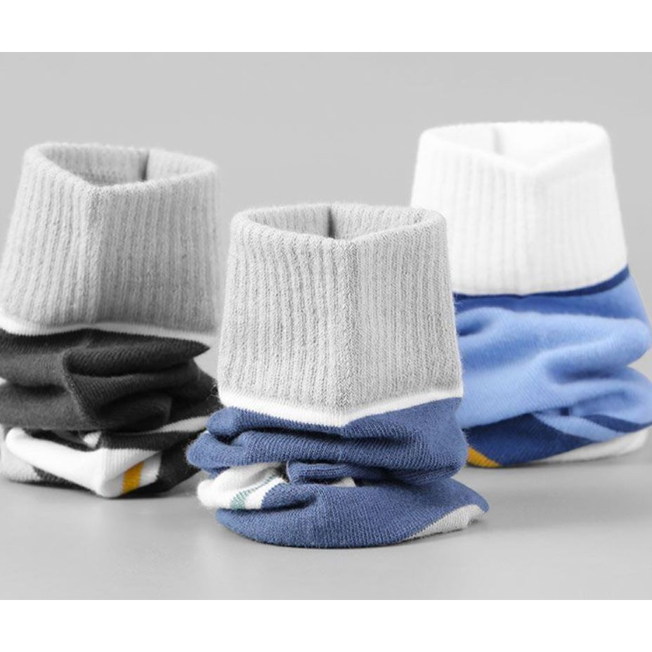 Kaos Kaki Pria High Quality Breathable Color Striped Socks SCH54