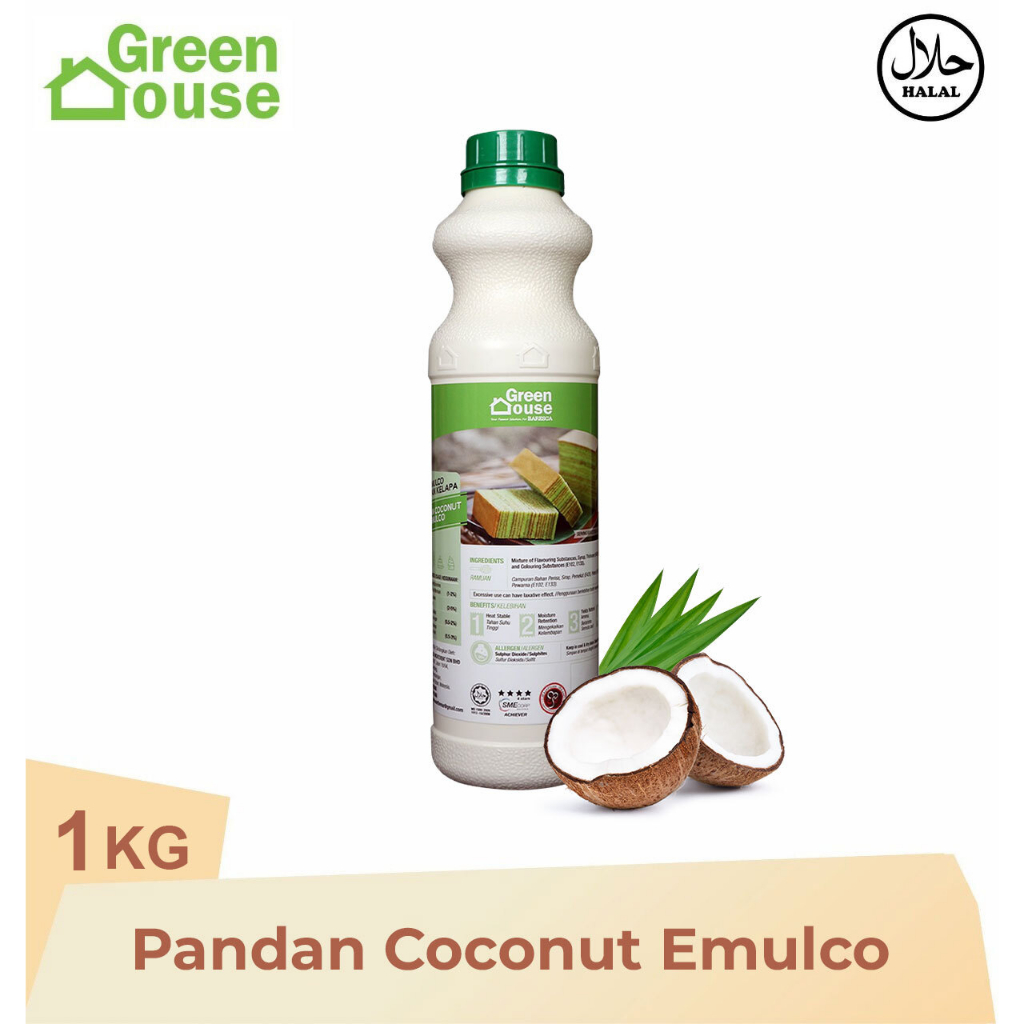 

Green House Pandan Coconut Emulco - Kelapa Pasta Hijau Bolu 1 kg