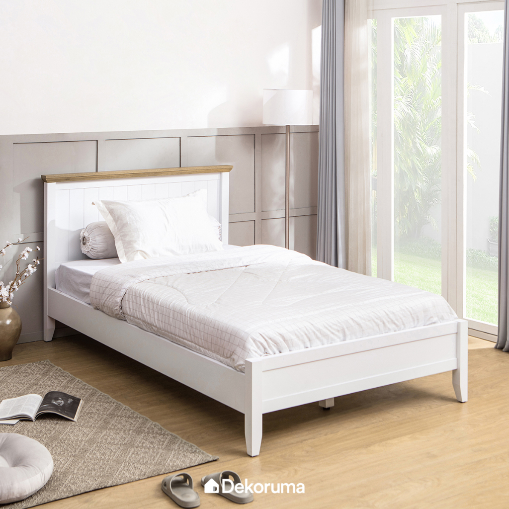 Dekoruma KANOU Dipan Tempat Tidur Kayu Single Size - Ranjang Kasur