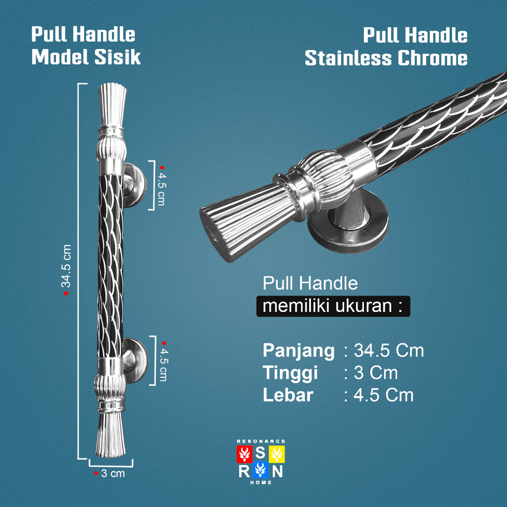 Pull Handle Sisik Buaya Lancip l Tarikan Pintu Rumah l Gagang l Pintu Resonance Home