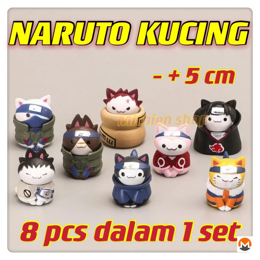 Action figur Naruto Kucing Mainan Kakashi Gaara Hinata Sasuke Itachi