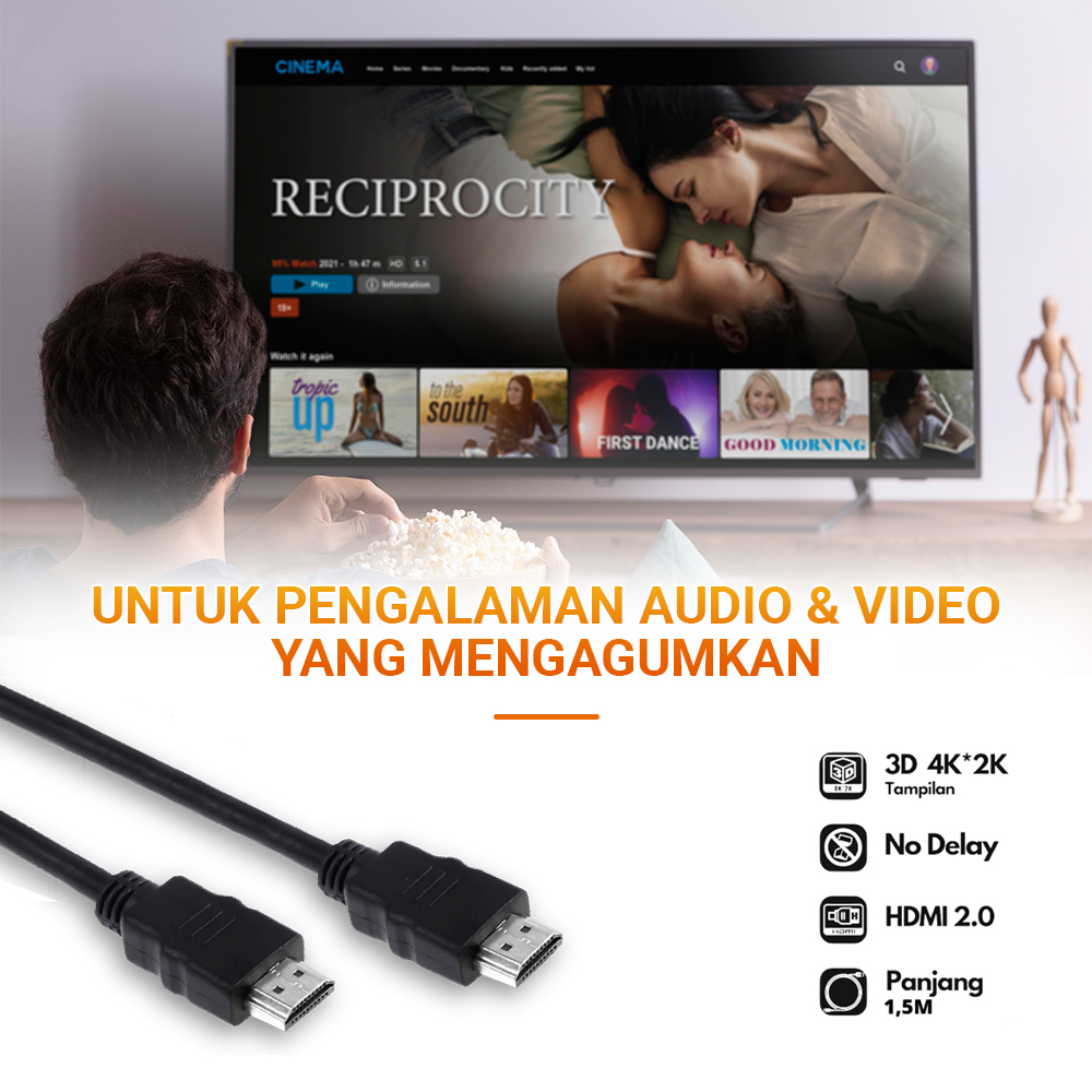 Kabel HDMI Support STB PC LAPTOP